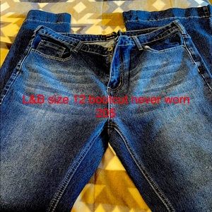 L&B boot cut jeans. Never worn